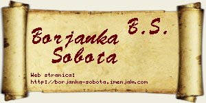 Borjanka Šobota vizit kartica